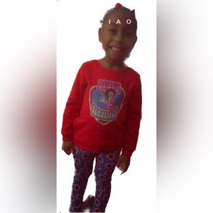 New 3T - Toddler Girls “Black is Beautiful” Legging Set, INDENT